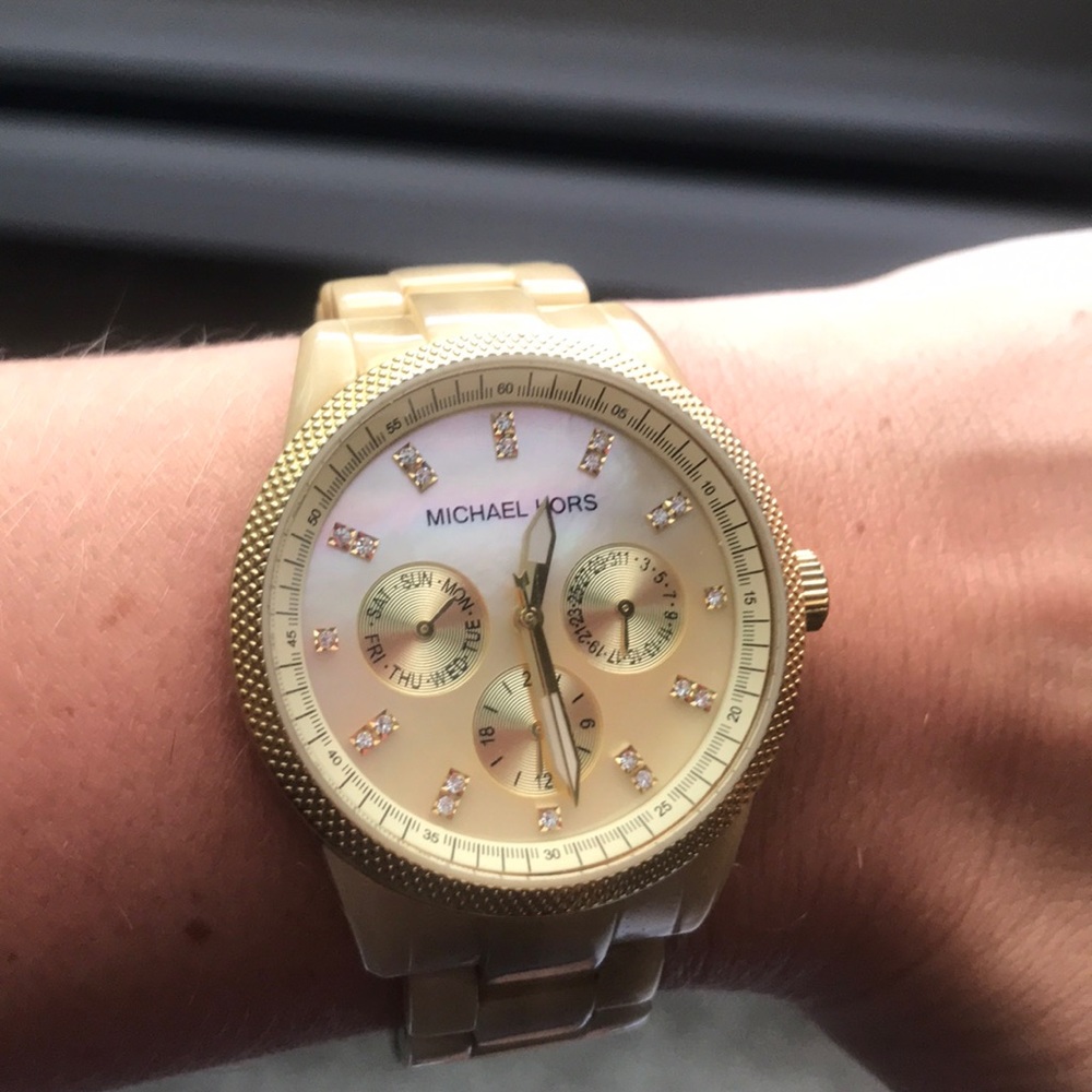 Michael Kors Bone Ceramic Watch